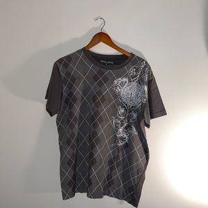 Pop Icon XL Grey Argyle Tshirt